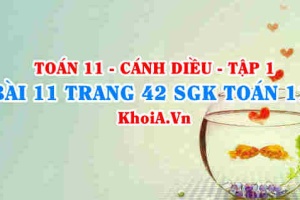 Bài 11 trang 42 SGK Toán 11 tập 1 Cánh Diều